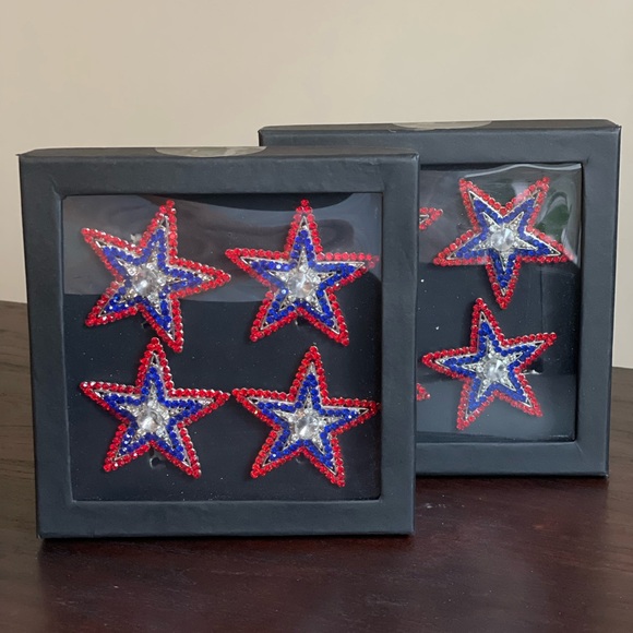 Jeweled star napkin rings - Picture 1 of 4